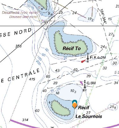 Carte — Récif du Sournois